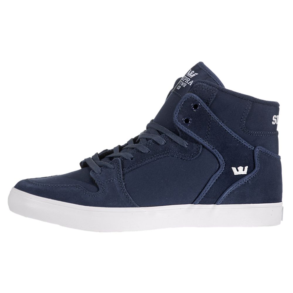 Baskets Montantes Supra Vaider Bleu Marine Navy Homme | POJ-01869460